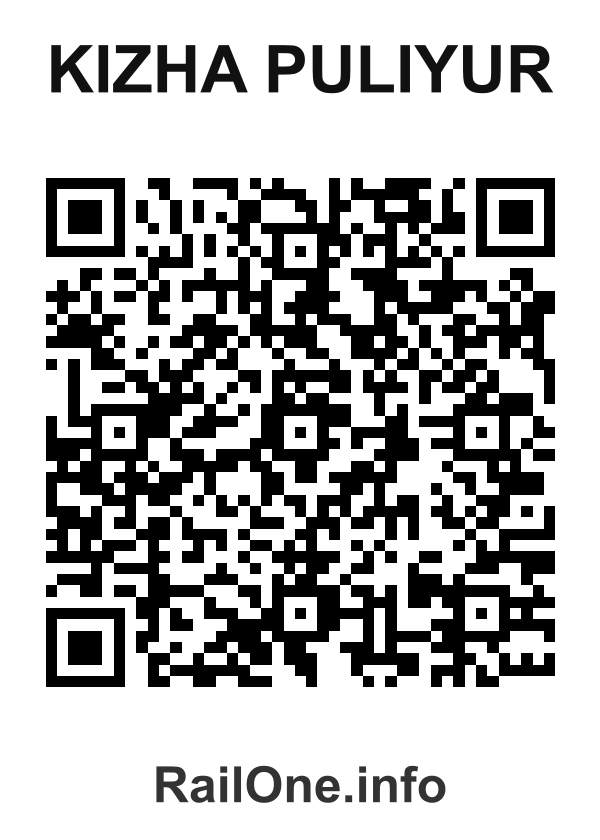 RailOne QR Code for Kizha Puliyur station