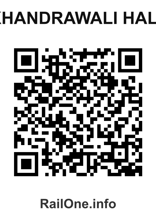 RailOne QR Code for Khandrawali Halt station