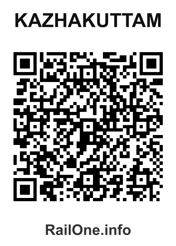 RailOne QR Code for Kazhakuttam station