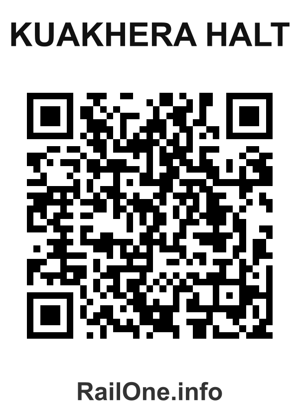 RailOne QR Code for Kuakhera Halt station