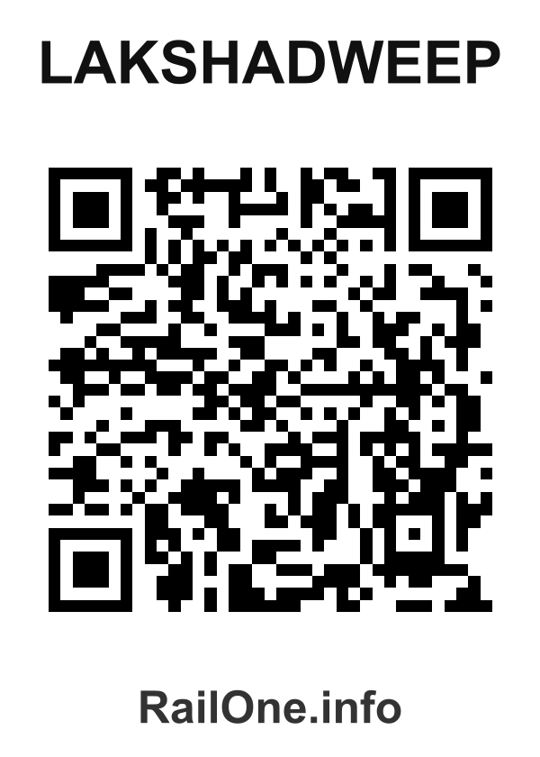 RailOne QR Code for Lakshadweep station