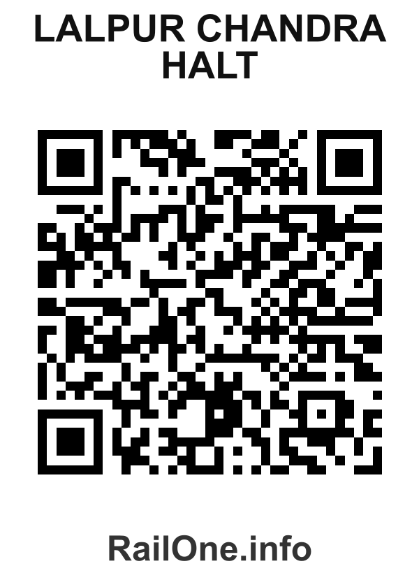 RailOne QR Code for Lalpur Chandra Halt station