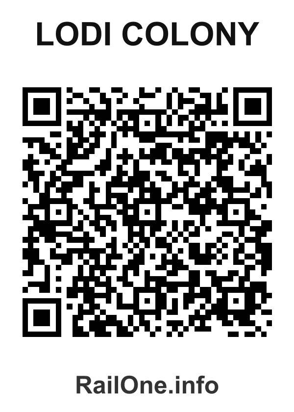 RailOne QR Code for Lodi Colony station