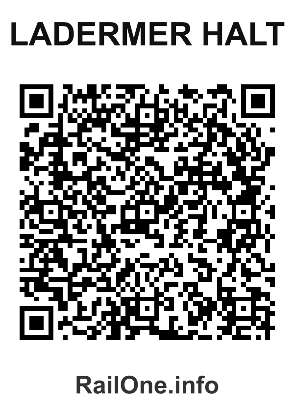 RailOne QR Code for Ladermer Halt station