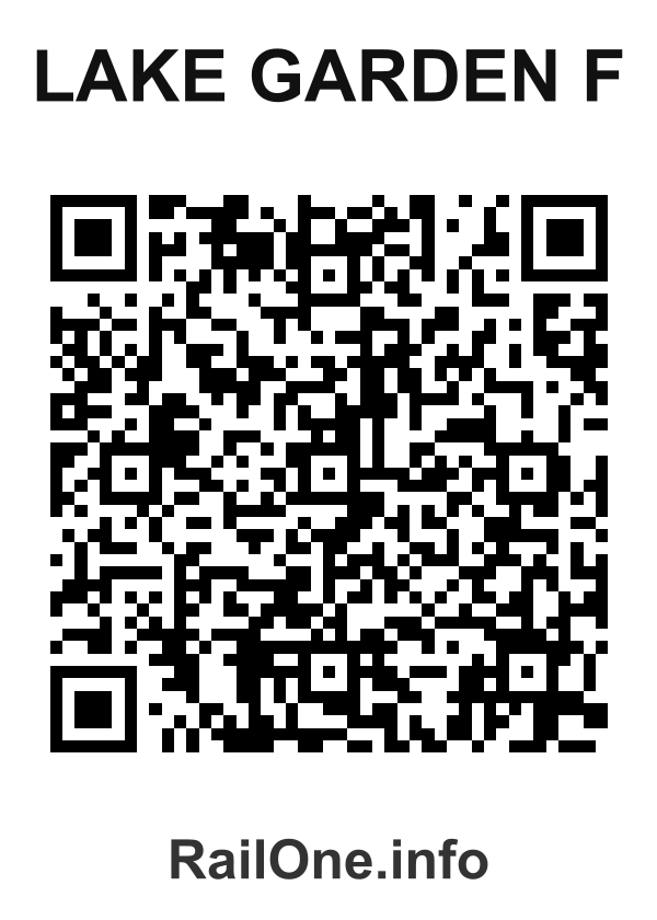 RailOne QR Code for Lake Garden F station