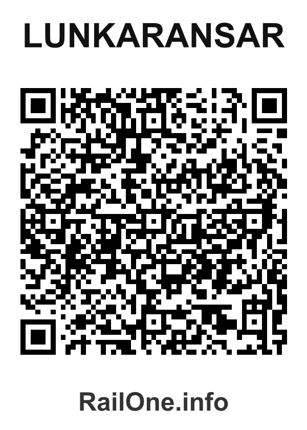 RailOne QR Code for Lunkaransar station