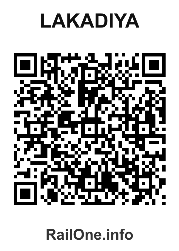 RailOne QR Code for Lakadiya station