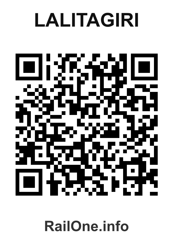 RailOne QR Code for Lalitagiri station