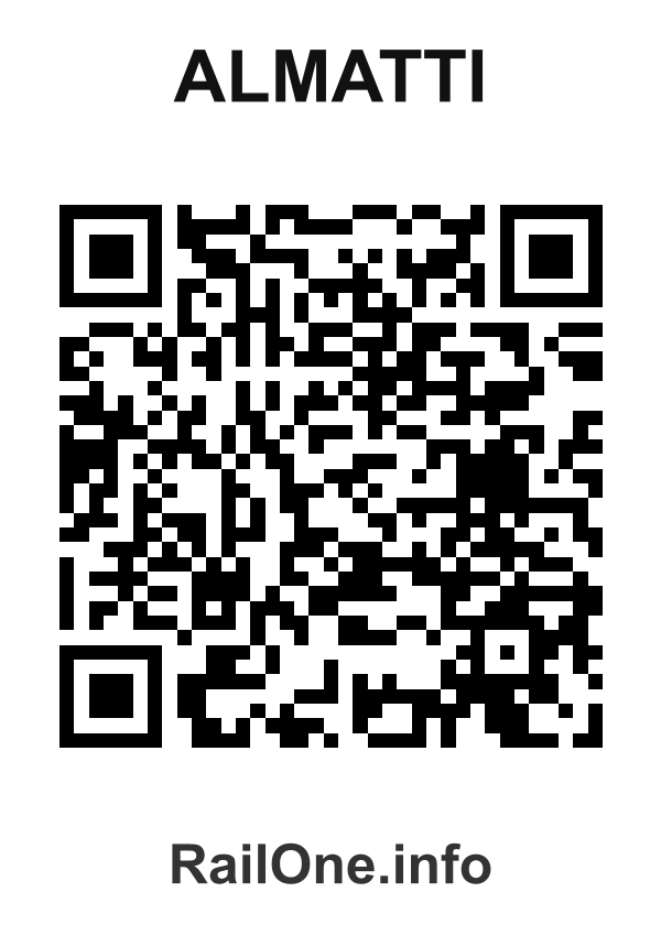 RailOne QR Code for Almatti station