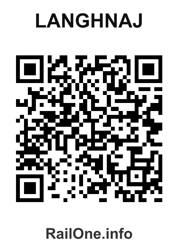 RailOne QR Code for Langhnaj station