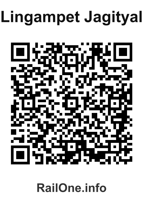 RailOne QR Code for Lingampet Jagityal station