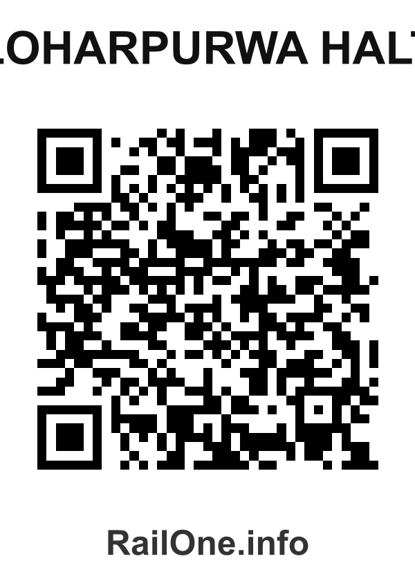 RailOne QR Code for Loharpurwa Halt station