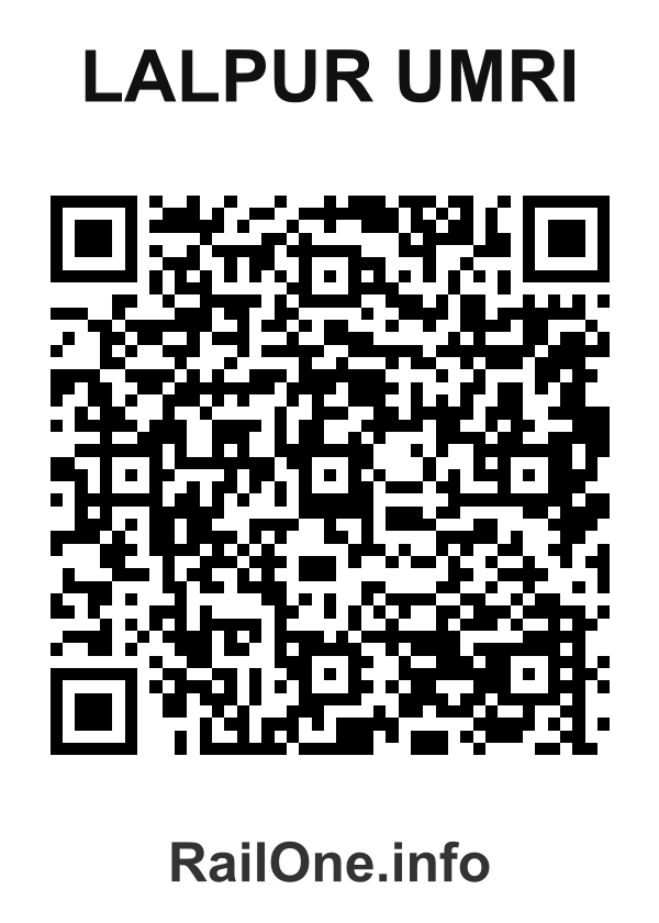 RailOne QR Code for Lalpur Umri station