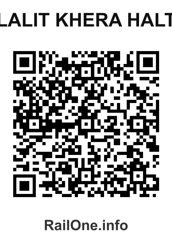 RailOne QR Code for Lalit Khera Halt station