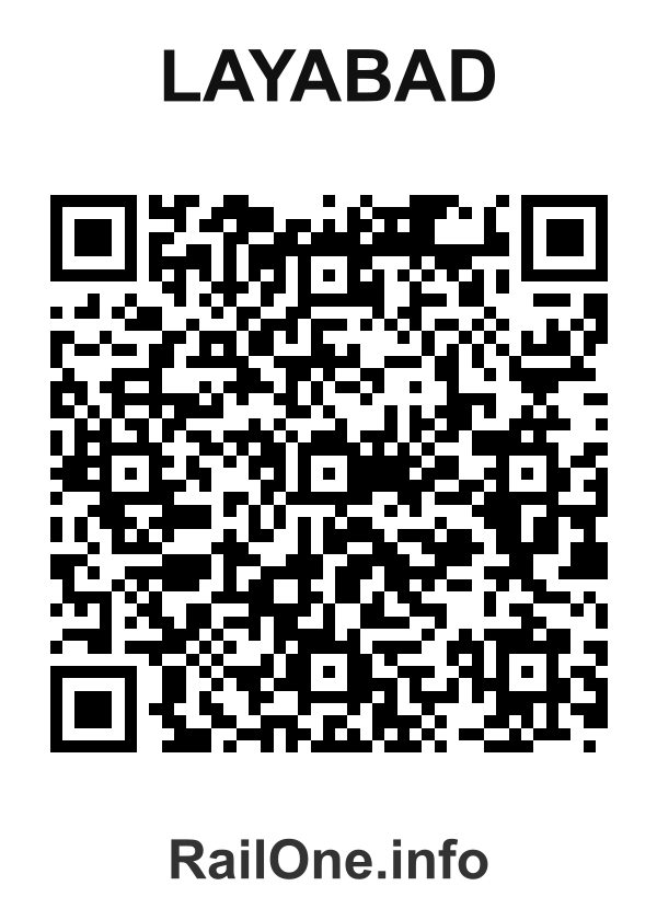 RailOne QR Code for Layabad station