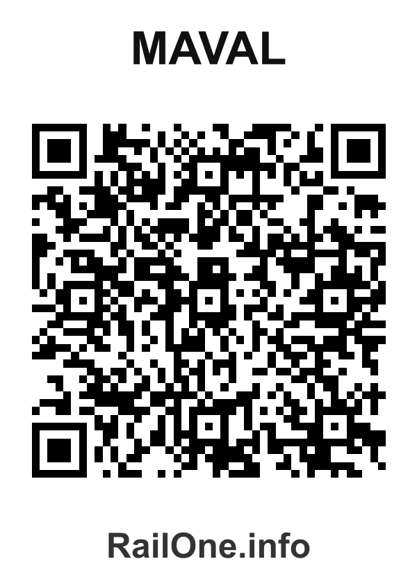RailOne QR Code for Maval station