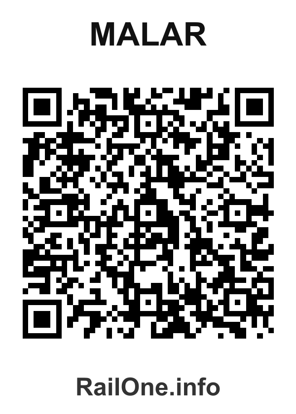 RailOne QR Code for Malar station