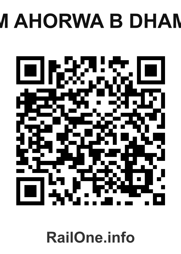 RailOne QR Code for M Ahorwa B Dham station