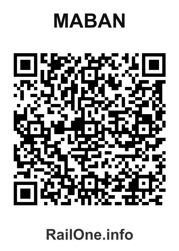 RailOne QR Code for Maban station