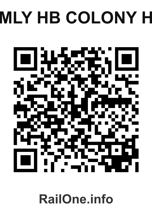 RailOne QR Code for Mly Hb Colony H station