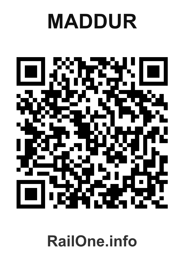 RailOne QR Code for Maddur station