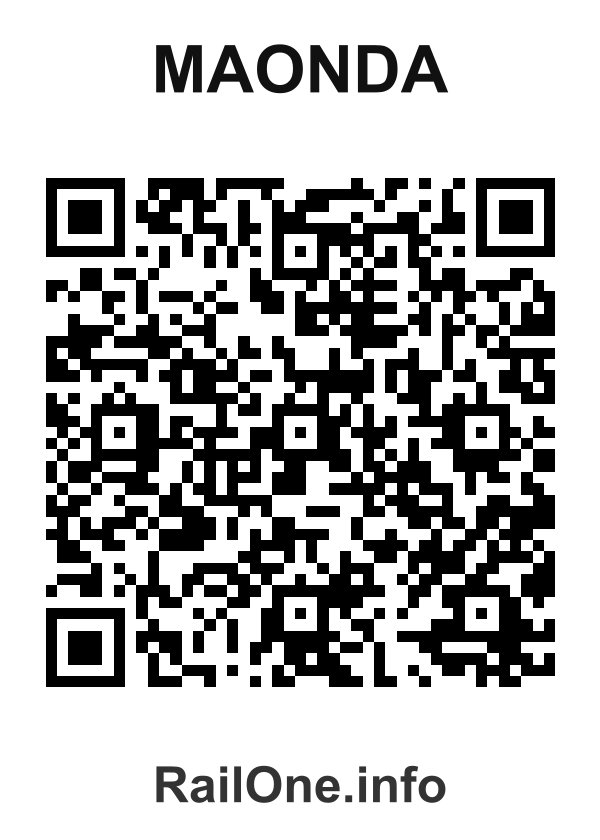 RailOne QR Code for Maonda station