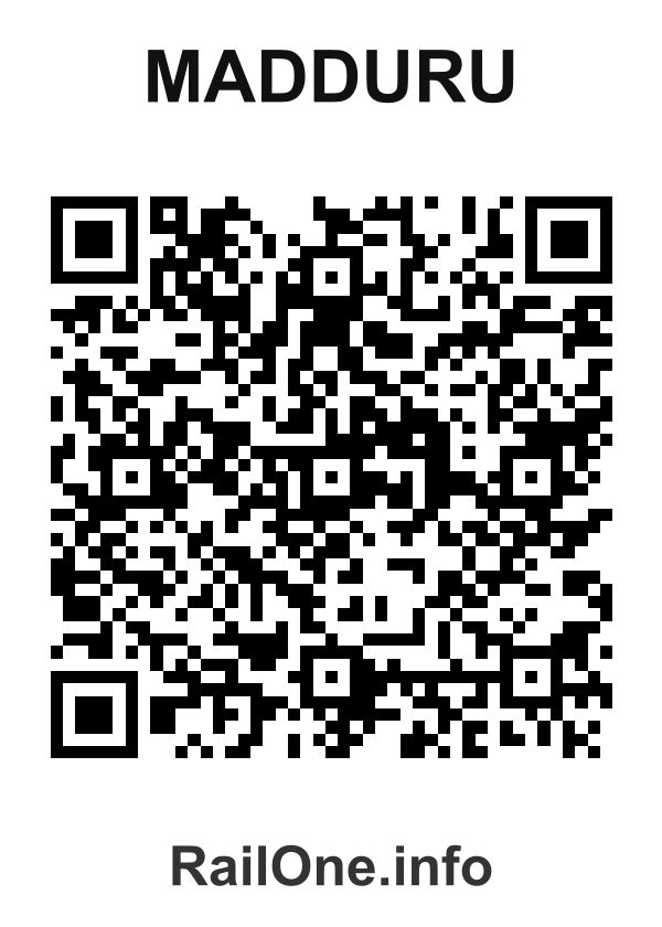 RailOne QR Code for Madduru station