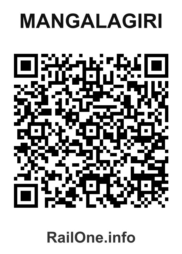RailOne QR Code for Mangalagiri station