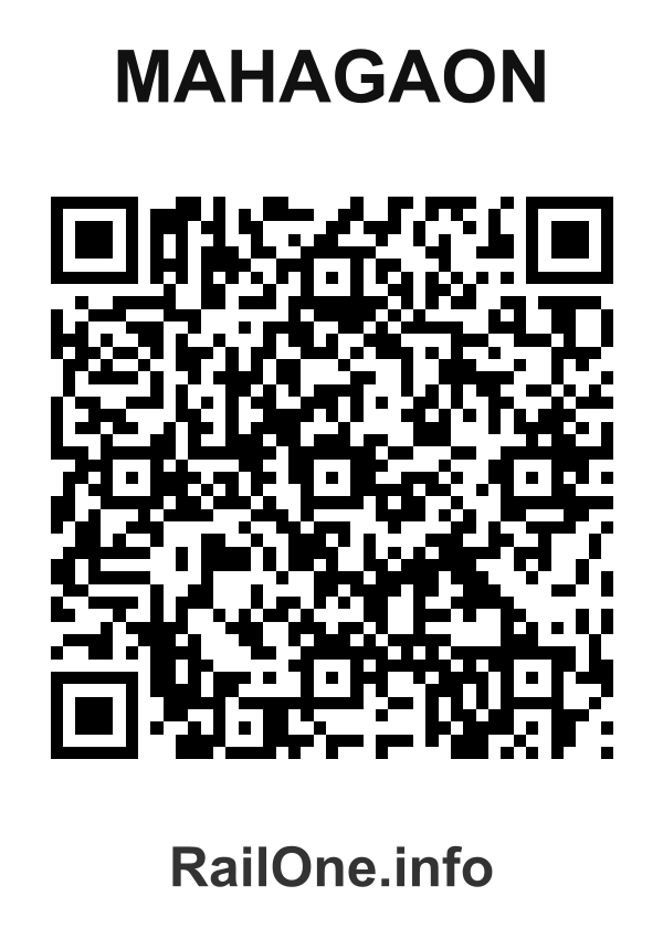 RailOne QR Code for Mahagaon station