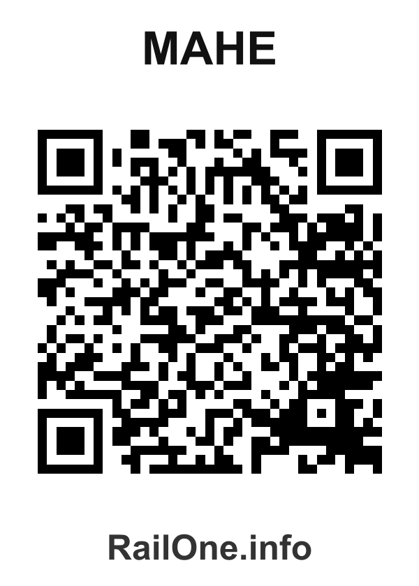 RailOne QR Code for Mahe station