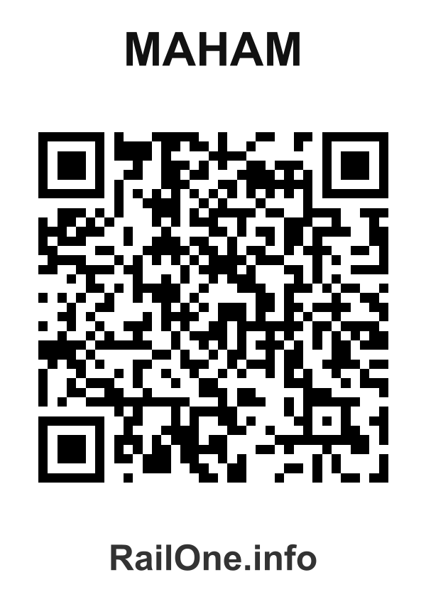 RailOne QR Code for Maham station