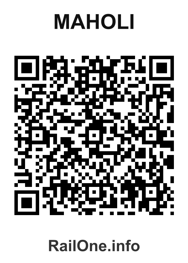 RailOne QR Code for Maholi station