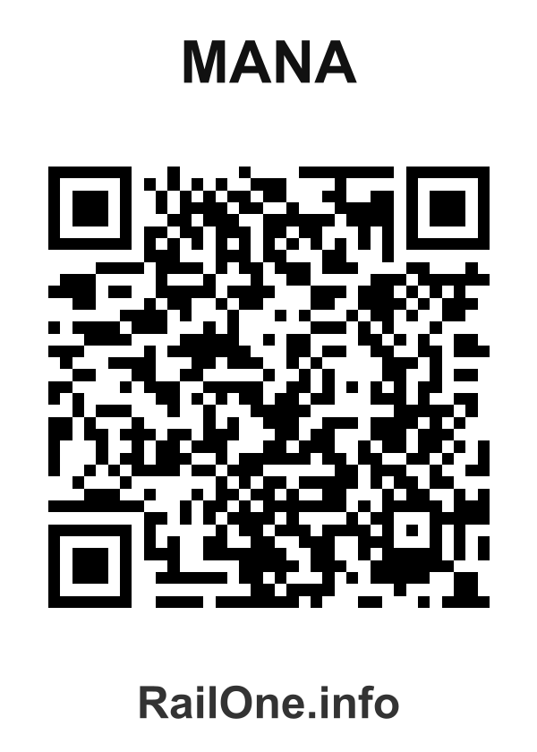 RailOne QR Code for Mana station