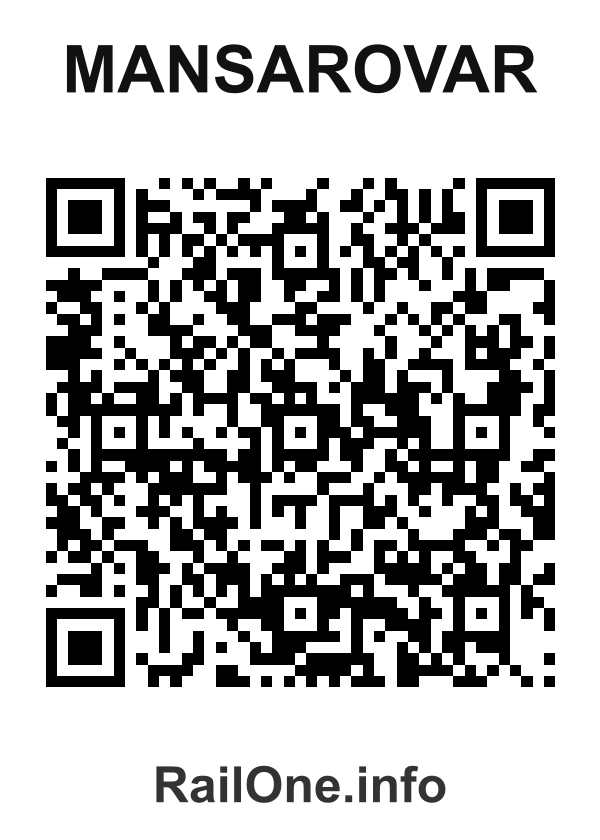 RailOne QR Code for Mansarovar station
