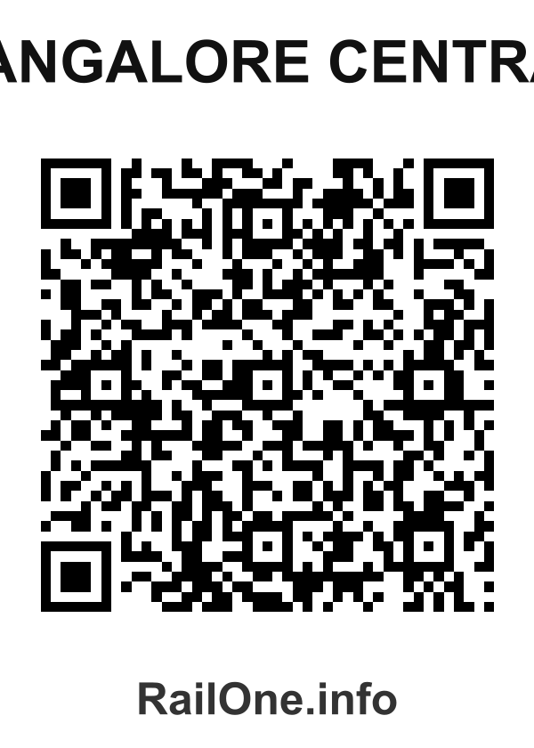 RailOne QR Code for Mangalore Central station
