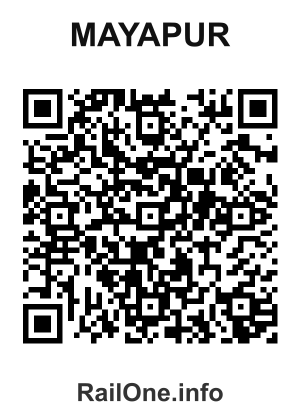 RailOne QR Code for Mayapur station