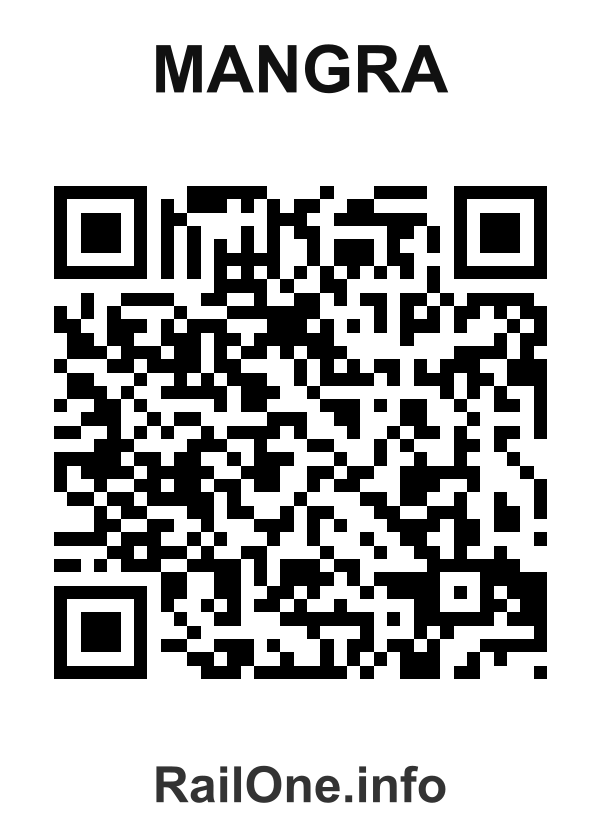 RailOne QR Code for Mangra station
