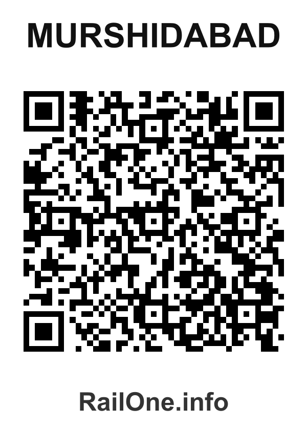 RailOne QR Code for Murshidabad station