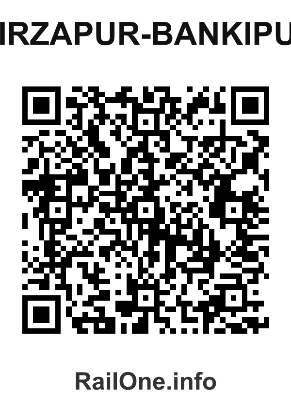 RailOne QR Code for Mirzapur-bankipur station