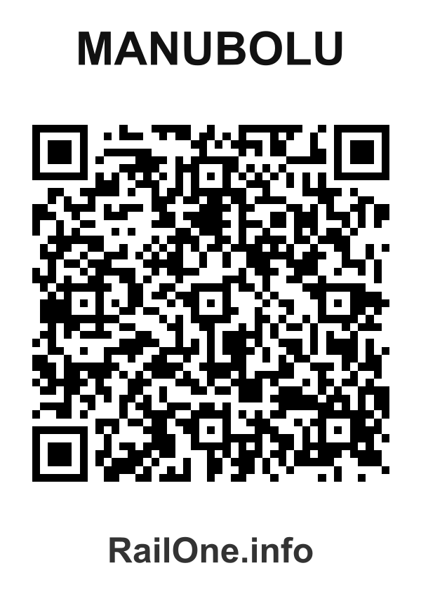 RailOne QR Code for Manubolu station