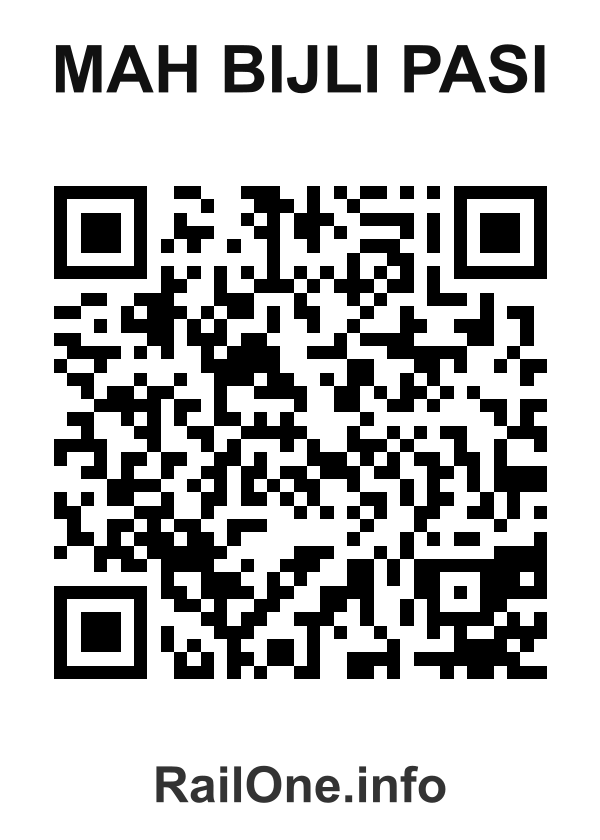 RailOne QR Code for Mah Bijli Pasi station