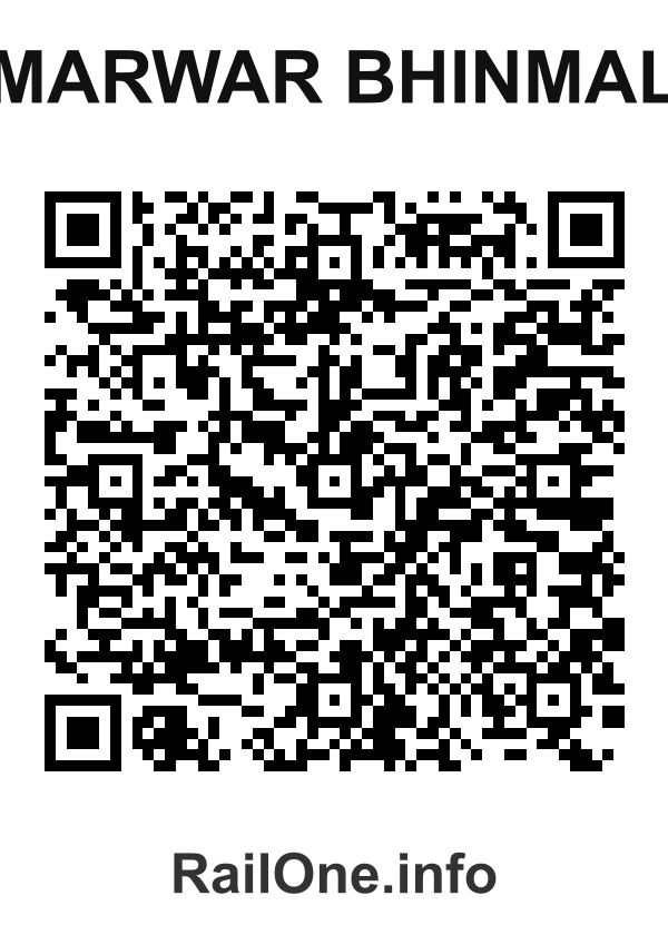 RailOne QR Code for Marwar Bhinmal station