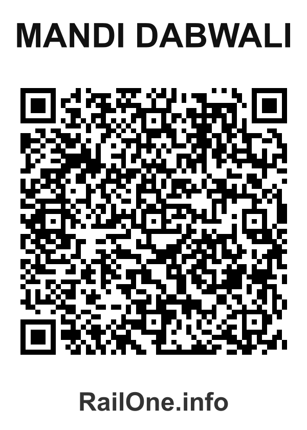 RailOne QR Code for Mandi Dabwali station