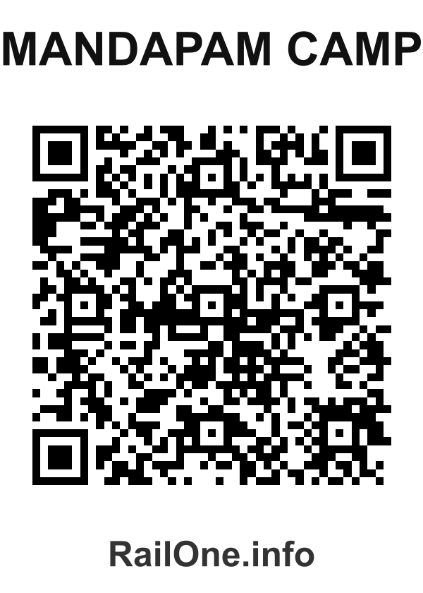 RailOne QR Code for Mandapam Camp station