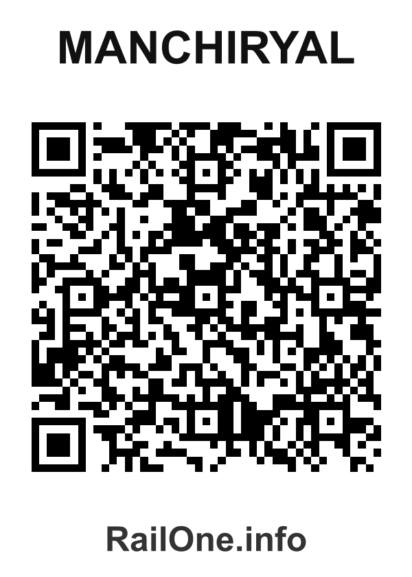 RailOne QR Code for Manchiryal station