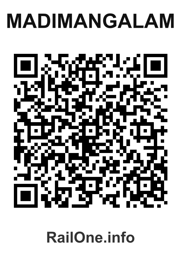 RailOne QR Code for Madimangalam station