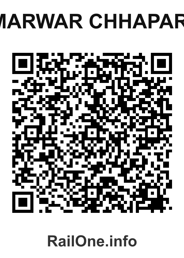 RailOne QR Code for Marwar Chhapari station