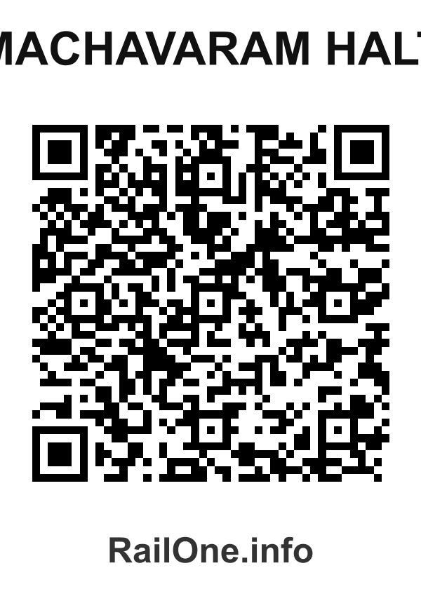 RailOne QR Code for Machavaram Halt station