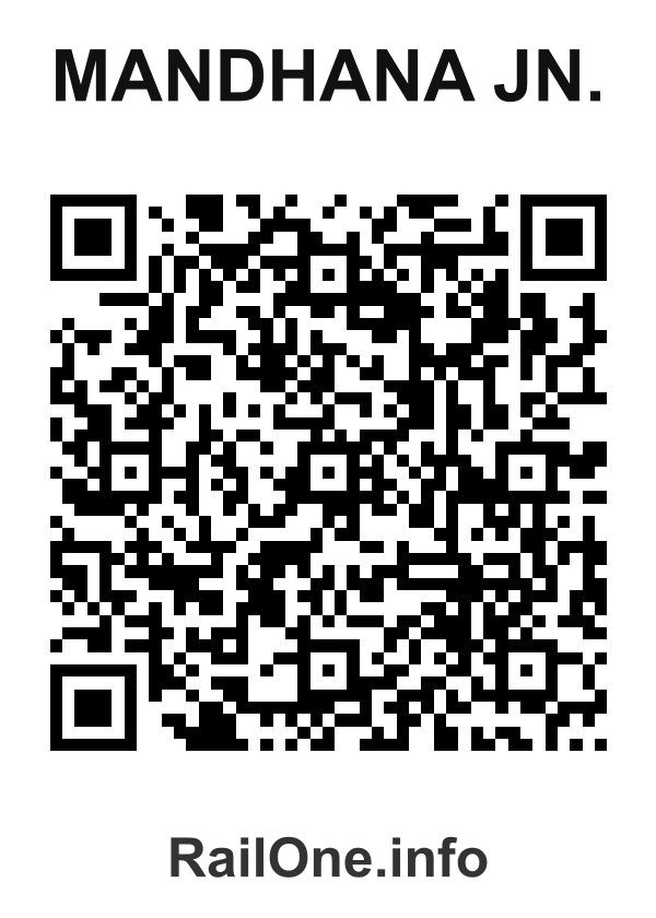 RailOne QR Code for Mandhana Jn. station