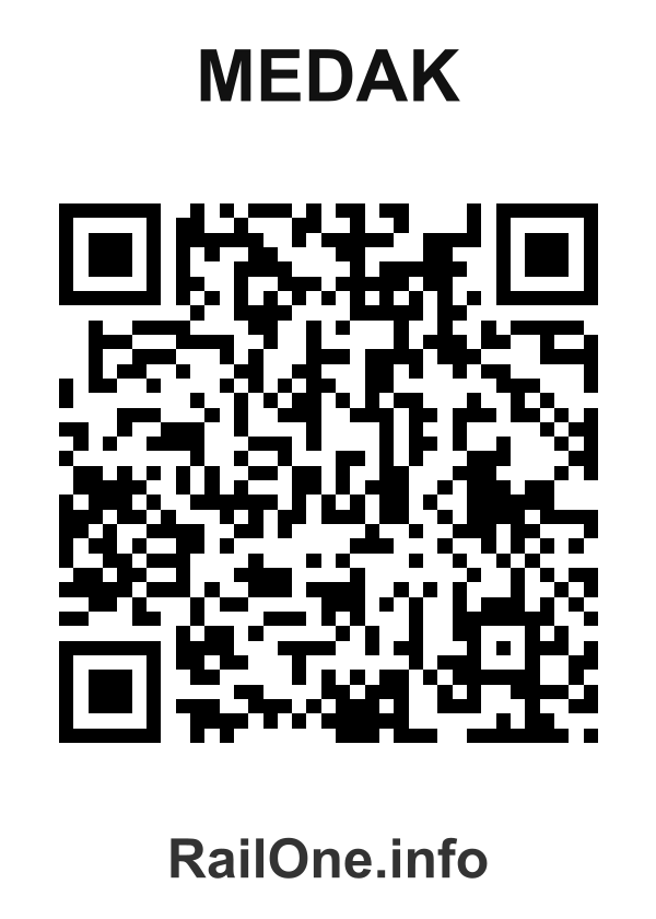 RailOne QR Code for Medak station